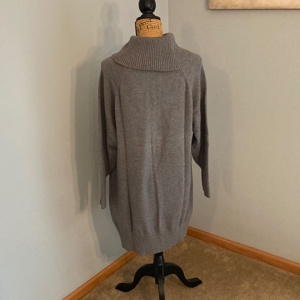 Bebe Gray Turtleneck Sweater Dress Women Size Medium - Picture 3 of 14